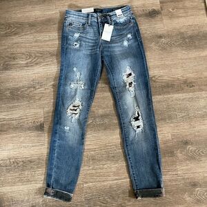 Judy Blue Ripped Denim Skinny Jeans